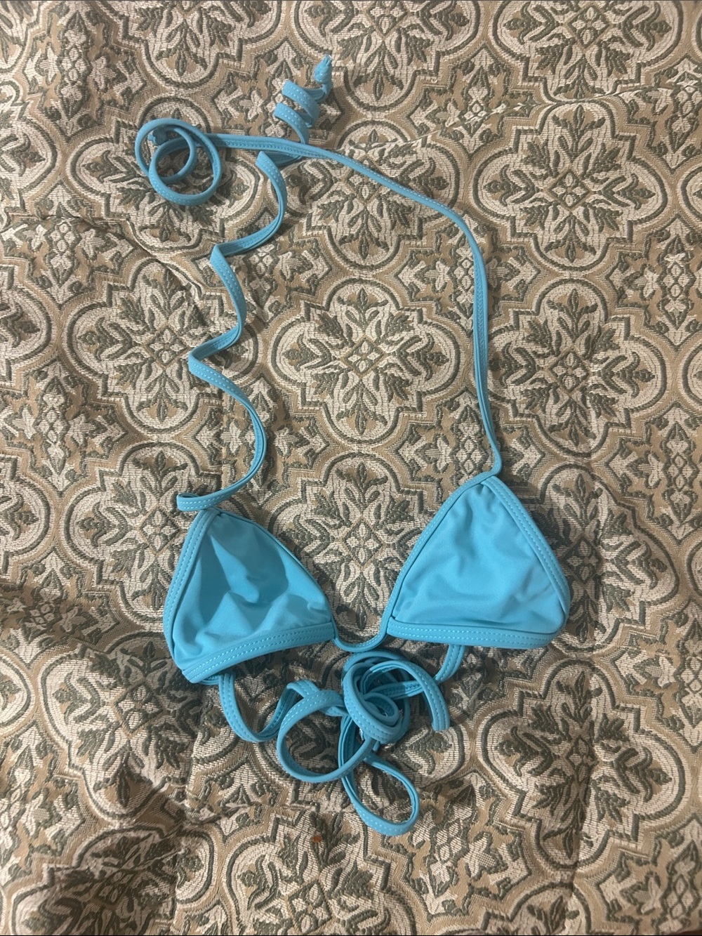 Light Blue Micro Triangle Bikini Top - Women's Swim Tinye